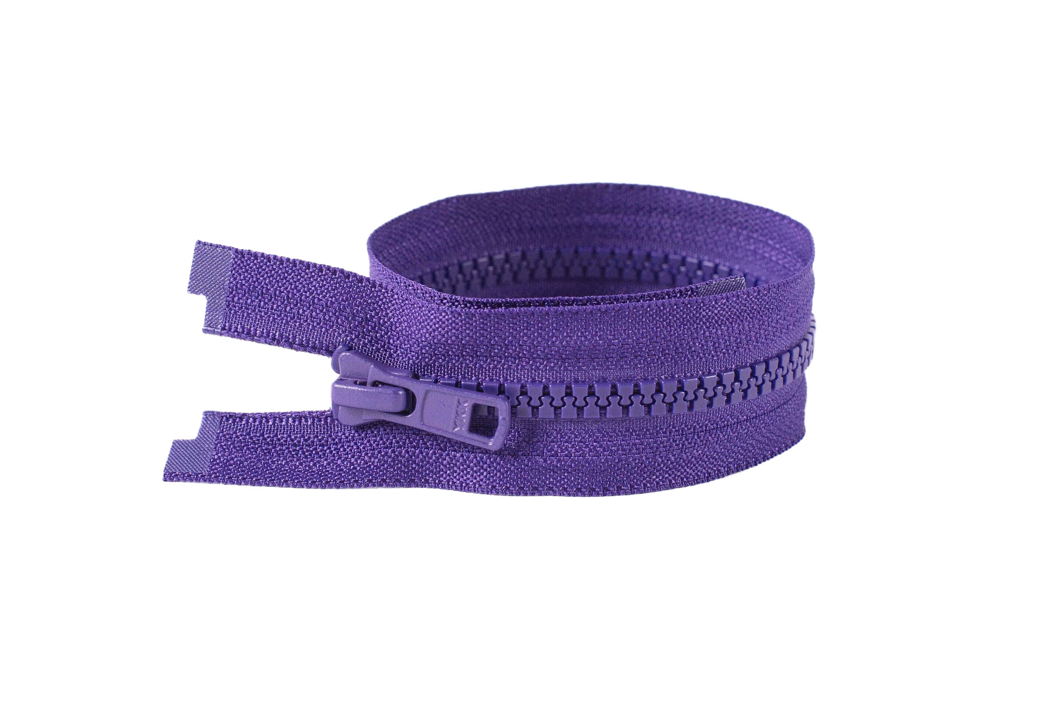 Zip kostěný dělitelný VISLON® fialová 50 cm YKK
