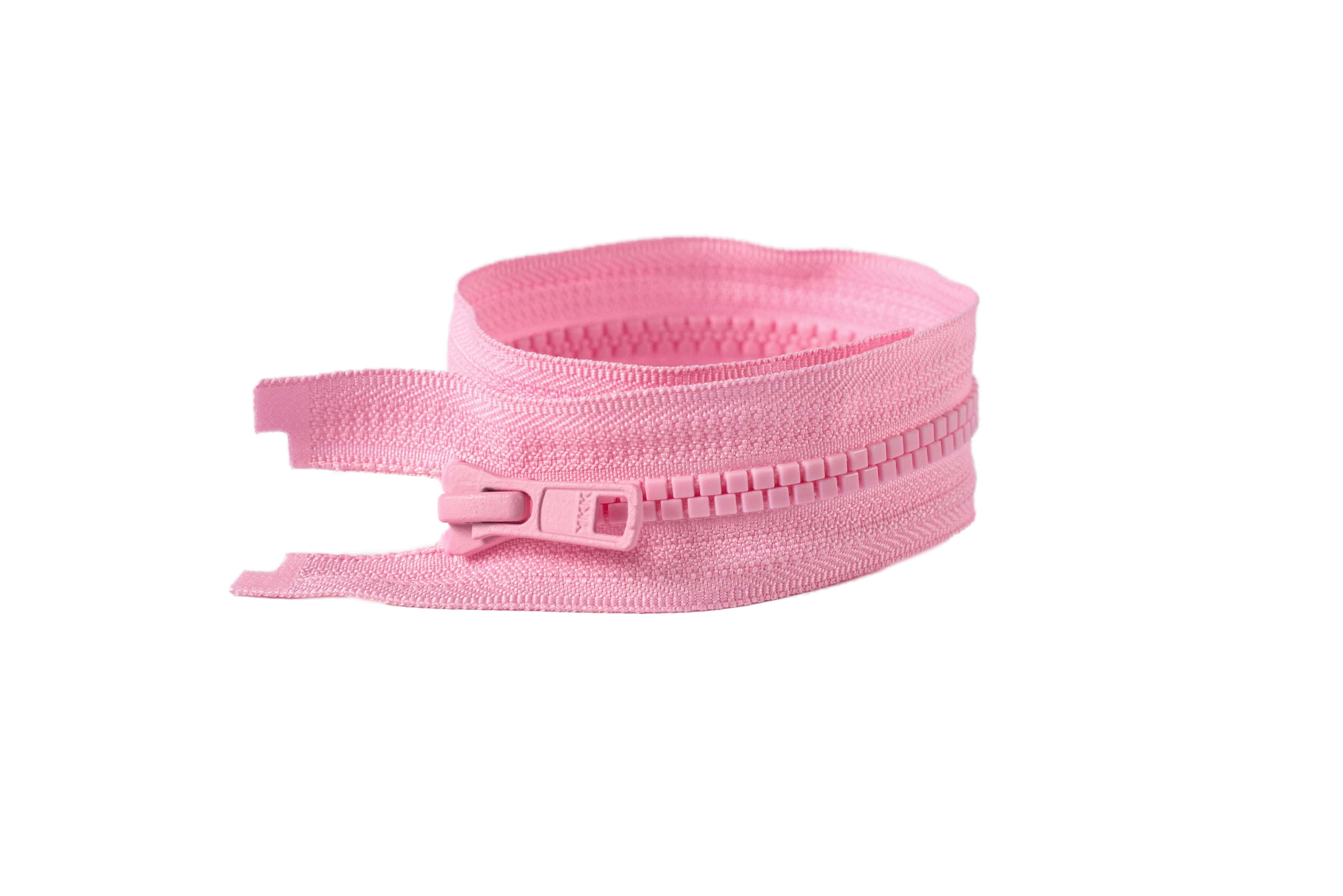 Zip kostěný dělitelný VISLON FLAT® baby pink 30 cm YKK