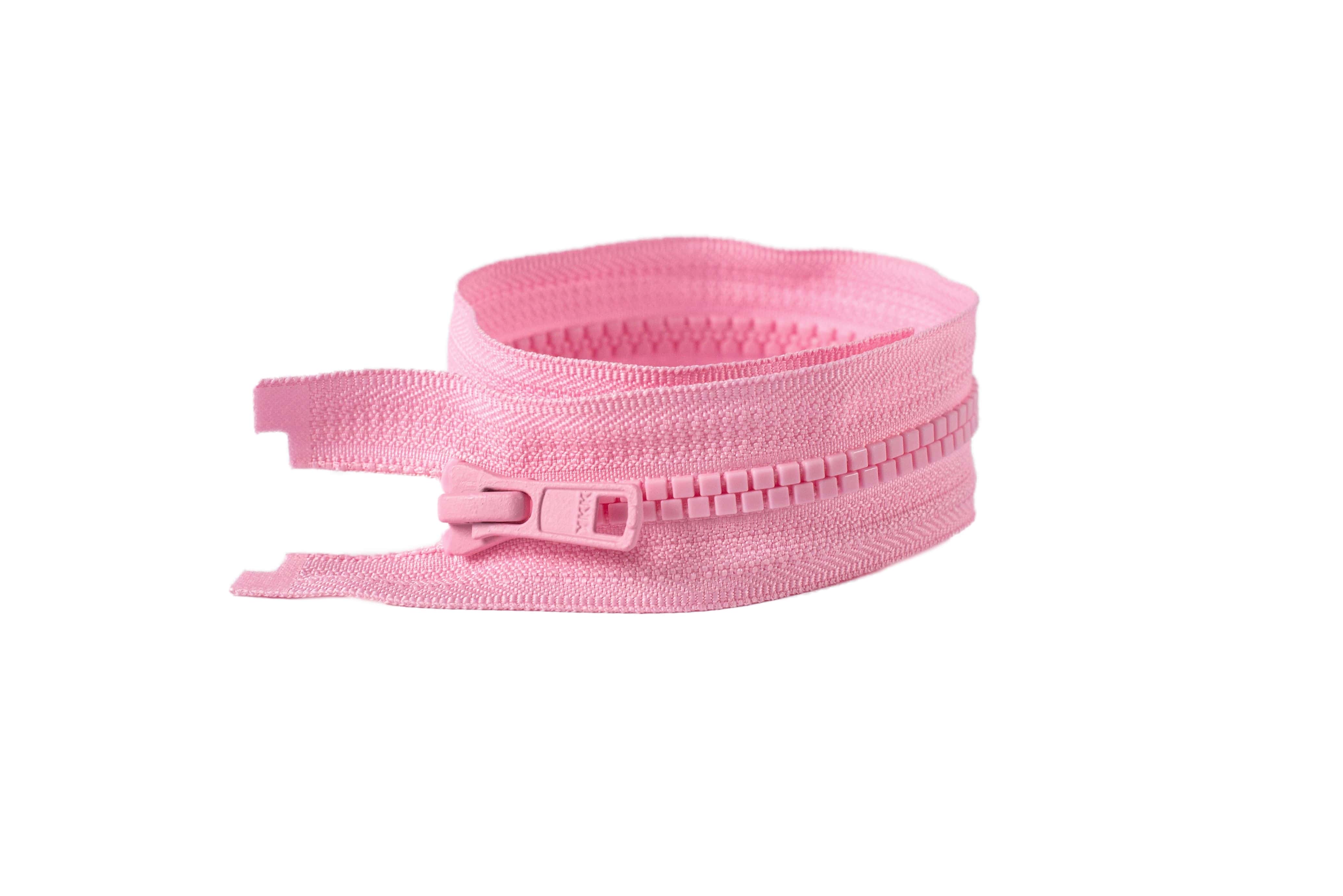 Zip kostěný dělitelný VISLON FLAT® baby pink 50 cm YKK