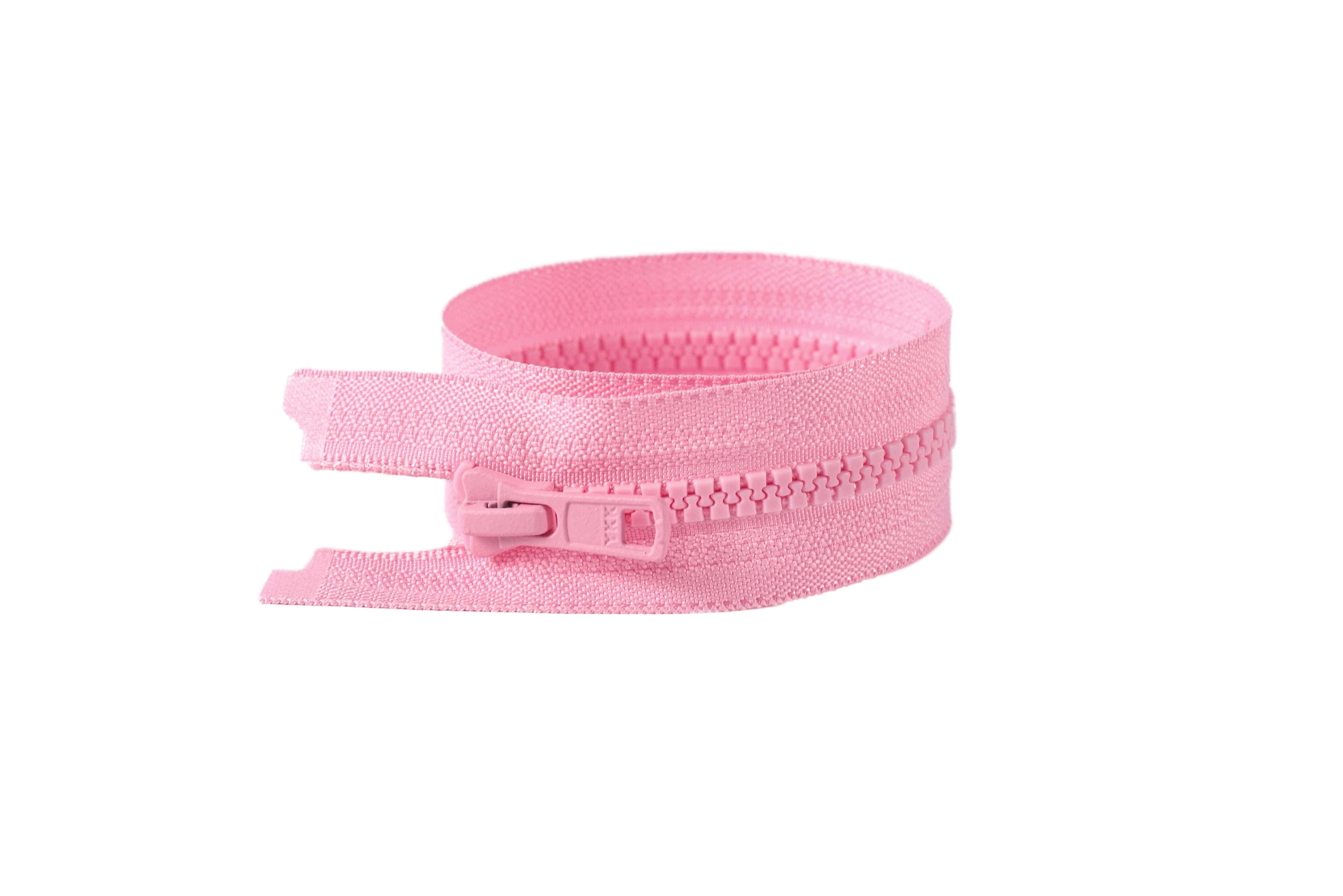 Zip kostěný dělitelný VISLON® baby pink 50 cm YKK